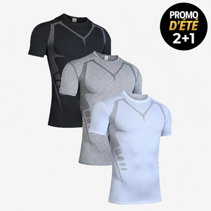 T-shirt V-Line compression | Confiance, maîtrise, contrôle.